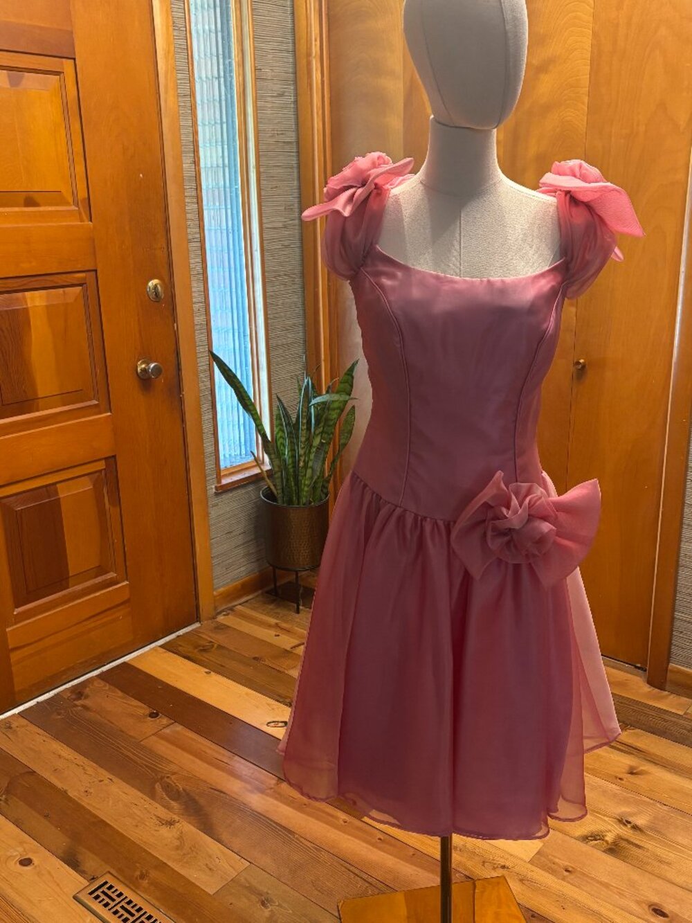 Vintage 1960's Pink Chiffon Party Dress